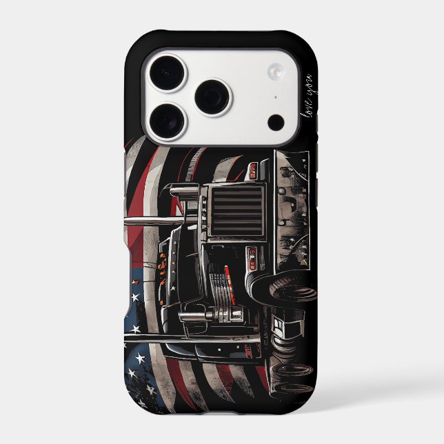 Distressed Flag Rig – Horizontal Edition iPhone Case (Back)