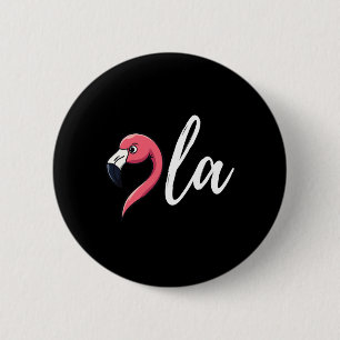Distressed Flamingo Comma La Funny Kamala Harris P Button
