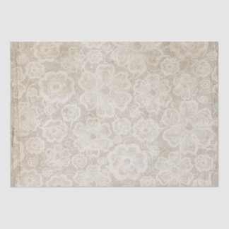 Distressed Floral Lace Tissue Paper