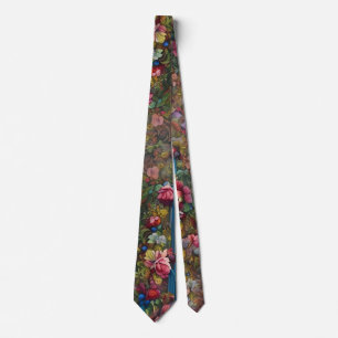 Distressed Floral Neck Tie