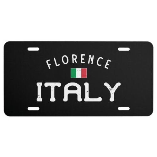 Distressed Florence Italy License Plate