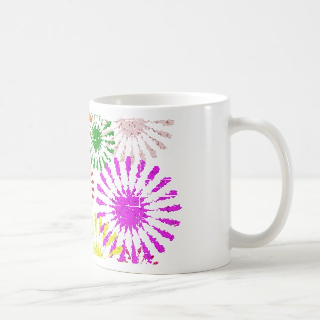 Distressed Flower Burst Coffee Mug (Right)