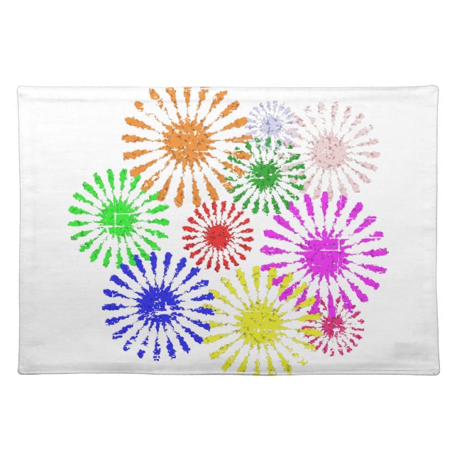Distressed Flower Burst Placemat (Front)