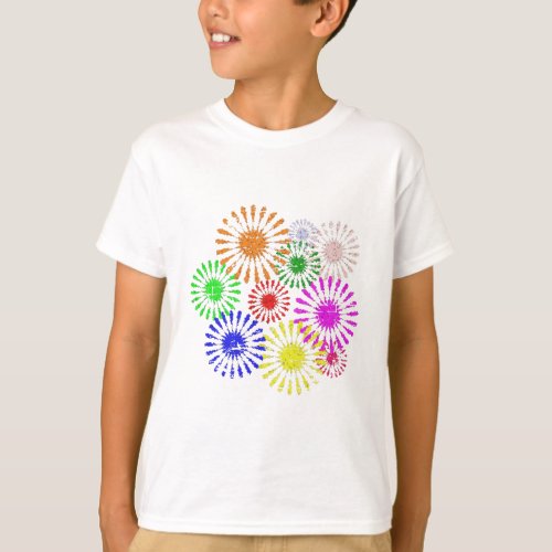 Distressed Flower Burst T_Shirt