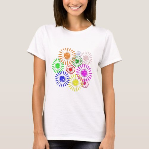 Distressed Flower Burst T_Shirt