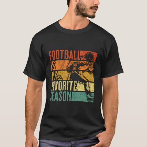 Distressed Football Is My Favorite Season T_Shirt