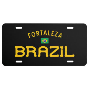 Distressed Fortaleza Brazil License Plate