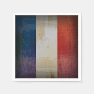 Distressed France Flag Napkins