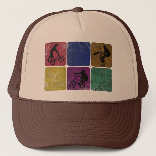 Distressed Freestyle Biker hat (Front)