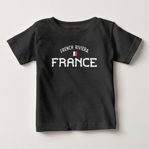 Distressed French Riviera France Baby T_Shirt