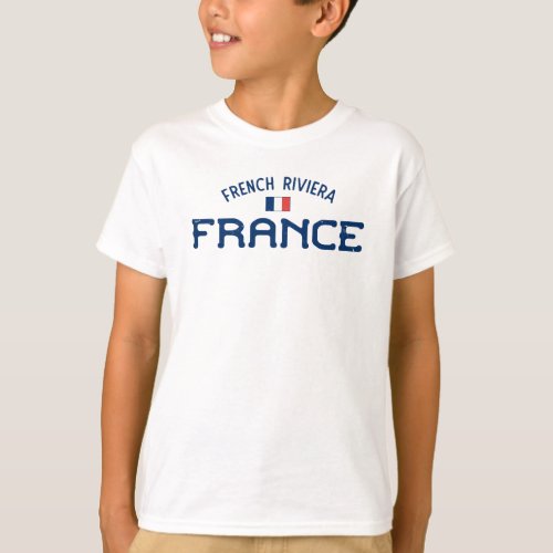 Distressed French Riviera France Boys T_Shirt