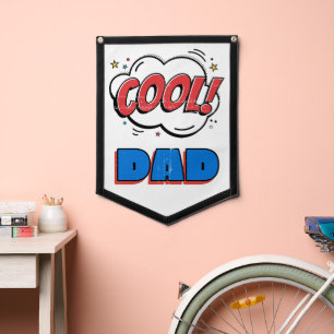 Distressed Fun Vintage Comic Book Pop Art Cartoon Pennant