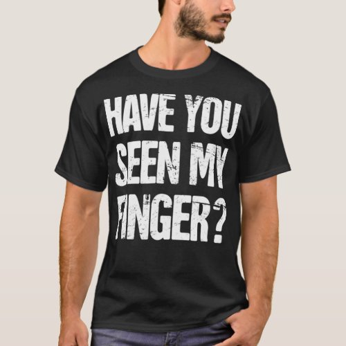 Distressed Funny Cut Off Missing Finger T_Shirt
