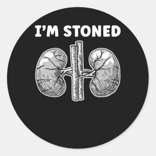 Distressed Funny Kidney Stone Surgery Classic Round Sticker