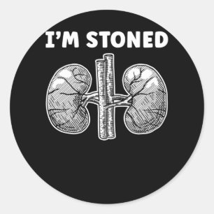 Distressed Funny Kidney Stone Surgery Classic Round Sticker