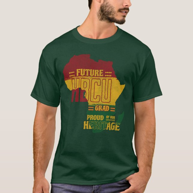 Distressed Future HBCU Grad Black History Month T-Shirt (Front)