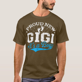 Distressed Gender Reveal Proud New Gigi It's A Boy T-Shirt