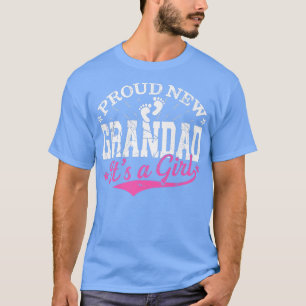 Distressed Gender Reveal Proud New Grandad It's A  T-Shirt