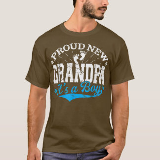 Distressed Gender Reveal Proud New Grandpa It's A  T-Shirt
