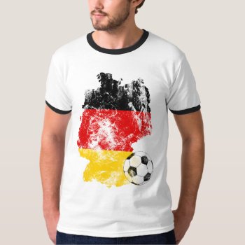 Distressed Germany Soccer T-shirt by LifeEmbellished at Zazzle