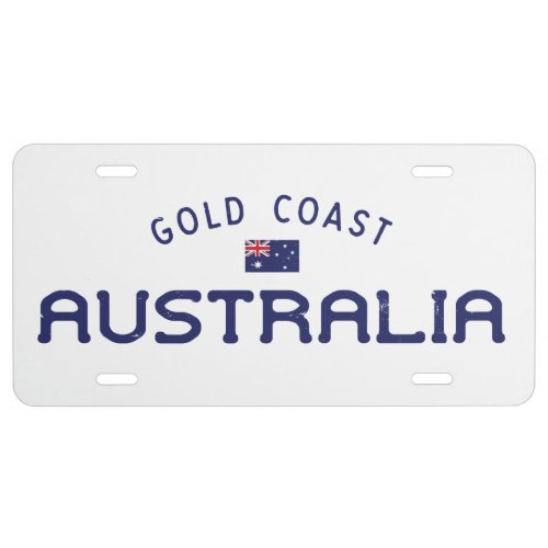 Distressed Gold Coast Australia License Plate