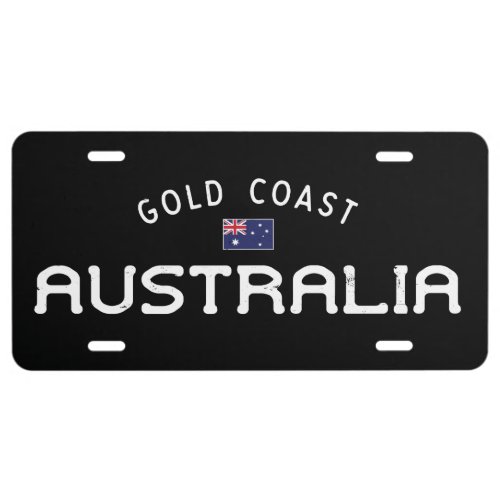 Distressed Gold Coast Australia License Plate