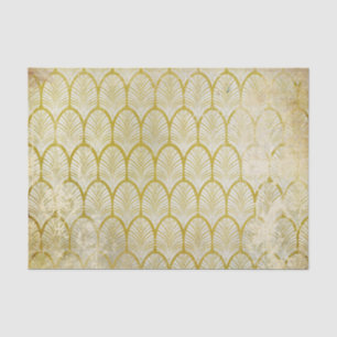 Distressed Gold Geometric Art Deco Tissue Paper