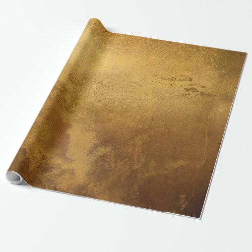 Distressed Gold Metallic Texture 5 Wrapping Paper