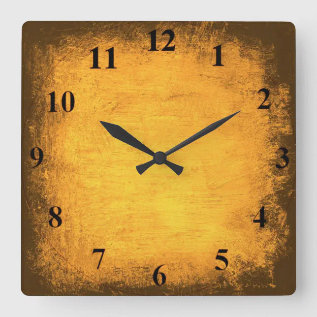 Distressed Gold Wall Clock Zazzle