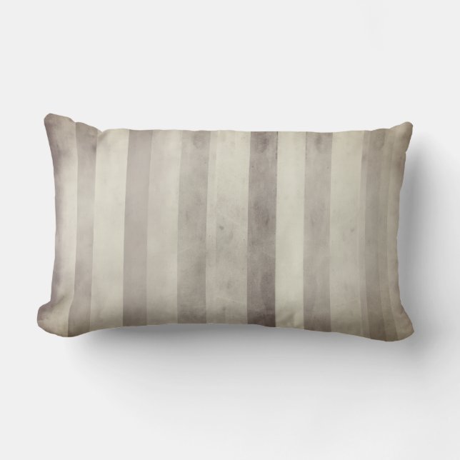 distressed  gray stripes pillow for home decor (Front)