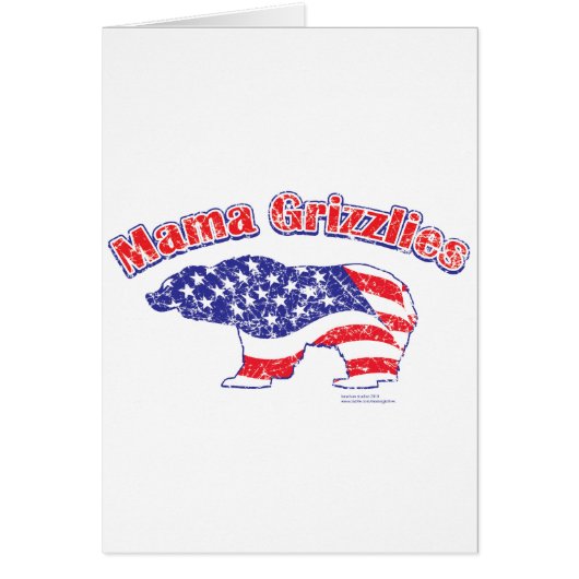 Distressed Grizzly Mom Cards (Front)