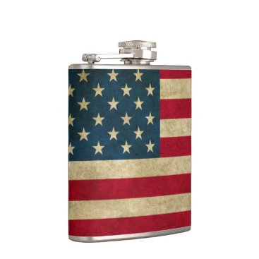 Distressed Grunge American Flag Flask