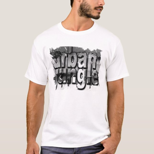 Distressed Grunge Digital Art Urban Jungle T-Shirt (Front)