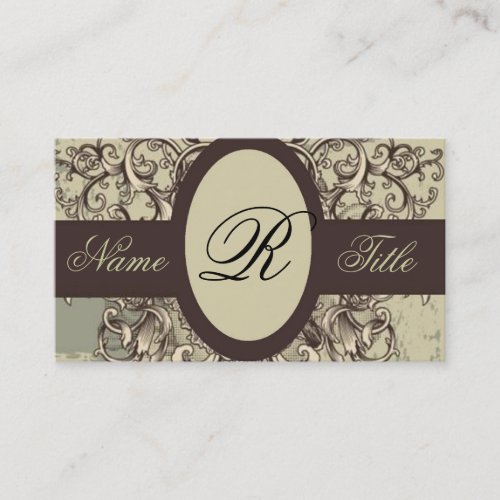 Vintage elegant wedding Floral Business Card