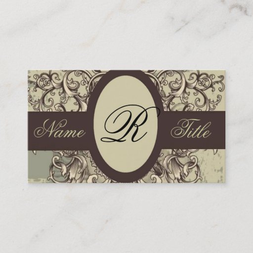 Customizable Vintage elegant wedding Floral Business Card