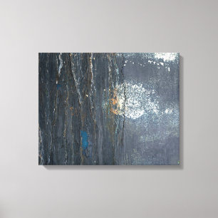 Distressed Grunge Gray and Blue Abstract Case-Mate Canvas Print