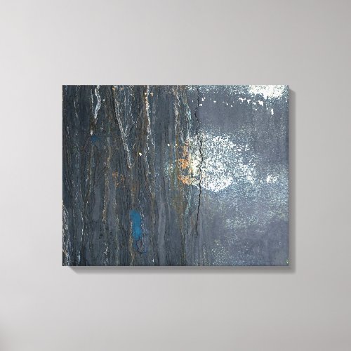 Distressed Grunge Gray and Blue Abstract Case_Mate Canvas Print