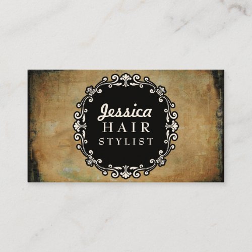 Distressed Grunge Hair Stylist Appointment Cards Business Card Template