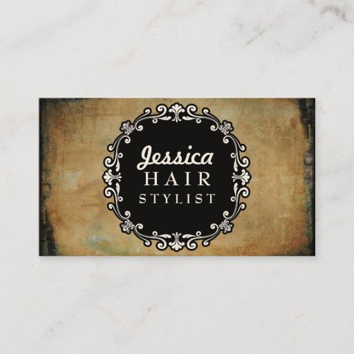 Customizable Distressed Grunge Hair Stylist Appointment Cards Business Card Template