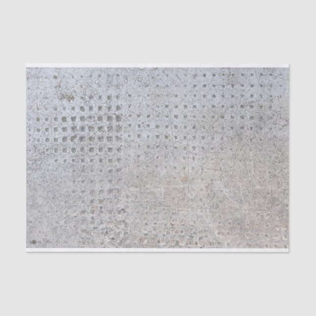 Distressed Grunge Industrial Textured Concrete DIY Tissue Paper (Front)