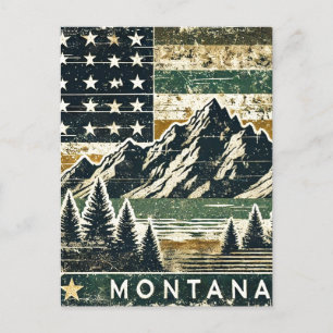 Distressed Grunge Montana  Postcard
