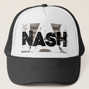 distressed grunge NASHVILLE lettering Trucker Ha Trucker Hat