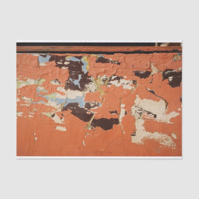   Distressed Grunge Red Paint Urban Loft DIY Decor Tissue Paper (Front)