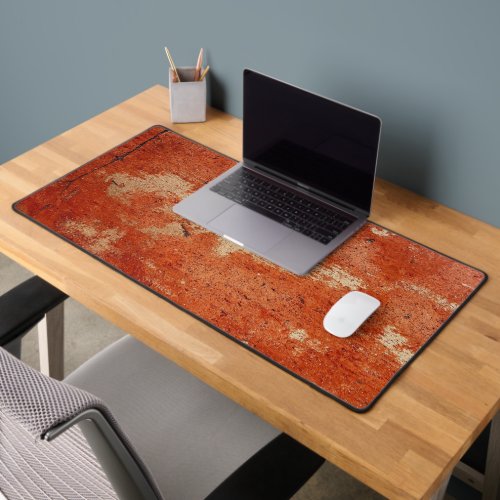 Distressed Grunge Terracotta Paint Loft Decor Cool Desk Mat