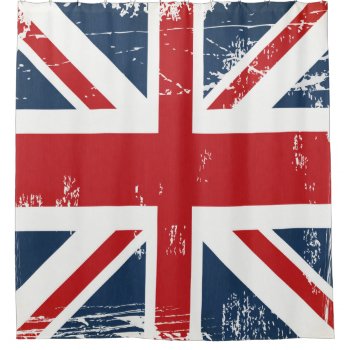 Distressed Grunge Uk Flag Union Jack Old Look Shower Curtain by ShowerCurtain101 at Zazzle