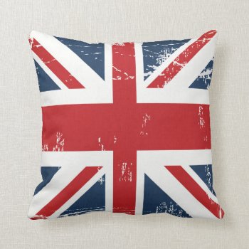Distressed Grunge Uk Flag Union Jack Old Look Throw Pillow by UrHomeNeeds at Zazzle