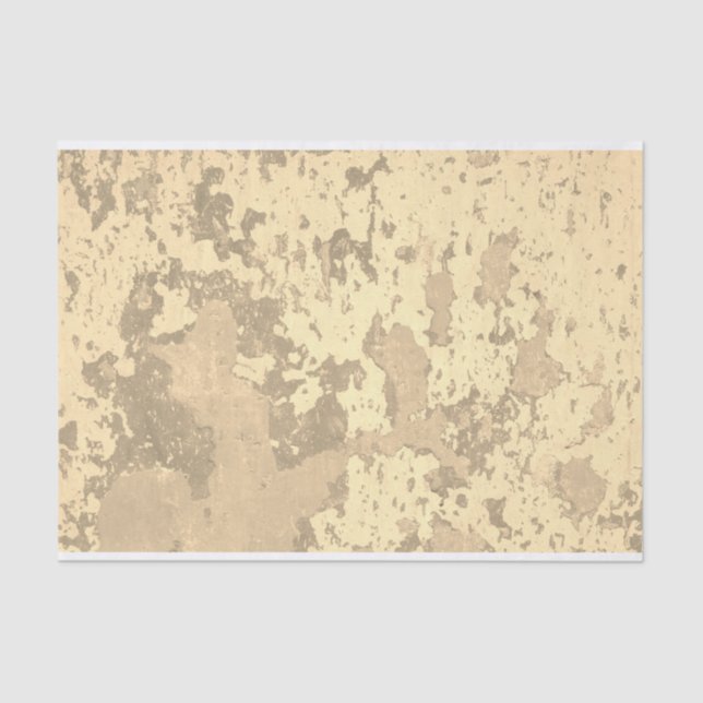 Distressed Grunge Weathered Paint Gold DIY Decor Tissue Paper (Front)