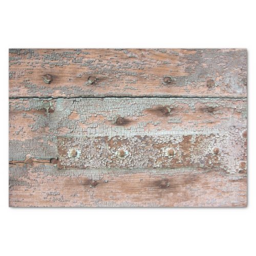 Distressed Grunge Weathered Painted Wood DIY Decor Tissue Paper