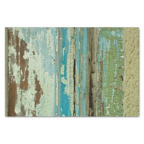 Distressed Grunge Weathered Painted Wood DIY Decor Tissue Paper