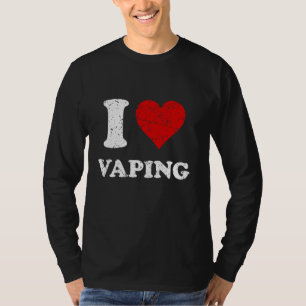Distressed Grunge Worn Out Style I Love Vaping T-Shirt